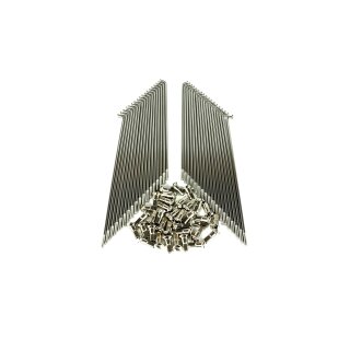 36 Speichen mit Nippel verstärkt M4 XL, chrom Scheibenbremse für Simson S51 S50 S53 S70 Star Schwalbe Sperber Habicht  je 18x 171 + 177mm verchromt
