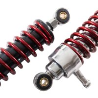 Federbeine rot für Simson S51 S50 S70 Enduro Tuning Stoßdämpfer Federung hinten 36cm 360mm