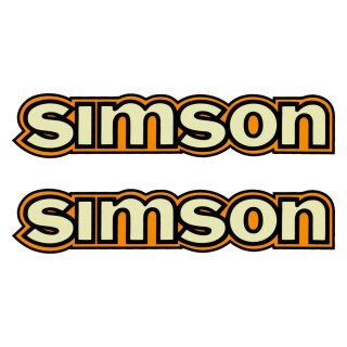 Wasserabziehbild gelb / orange für Tank Simson S50 Büffeltank 17,1x3,5 wie ab Werk, kein Aufkleber