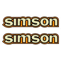 Wasserabziehbild gelb / orange für Tank Simson S50...