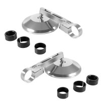 Premium CNC Lenker Spiegel silber für Simson Schwalbe KR51 S51 S50 S70 Sport S53 Aprilia Suzuki Gilera ATU Agility Harley Davidson, Moto Guzzi, Indian CafeRacer Rückspiegel E-Prüfzeichen