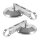Premium CNC Lenker Spiegel silber für Simson Schwalbe KR51 S51 S50 S70 Sport S53 Aprilia Suzuki Gilera ATU Agility Harley Davidson, Moto Guzzi, Indian CafeRacer Rückspiegel E-Prüfzeichen