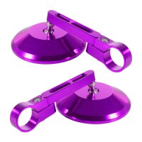 Premium CNC Lenker Spiegel lila für Simson Schwalbe KR51 S51 S50 S70 Sport S53 Aprilia Suzuki Gilera ATU Agility Harley Davidson, Moto Guzzi, Indian CafeRacer Rückspiegel E-Prüfzeichen