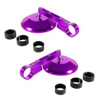 Premium CNC Lenker Spiegel lila für Simson Schwalbe KR51 S51 S50 S70 Sport S53 Aprilia Suzuki Gilera ATU Agility Harley Davidson, Moto Guzzi, Indian CafeRacer Rückspiegel E-Prüfzeichen