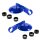Premium CNC Lenker Spiegel blau für Simson Schwalbe KR51 S51 S50 S70 Sport S53 Aprilia Suzuki Gilera ATU Agility Harley Davidson, Moto Guzzi, Indian CafeRacer Rückspiegel E-Prüfzeichen