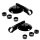 Premium CNC Lenker Spiegel schwarz für Simson Schwalbe KR51 S51 S50 S70 Sport S53 Aprilia Suzuki Gilera ATU Agility Harley Davidson, Moto Guzzi, Indian CafeRacer Rückspiegel E-Prüfzeichen
