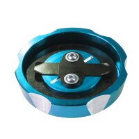Alu CNC Tuning Tankdeckel türkis eloxiert 40mm + Entlüftung für Simson S50 S51 SR50 KR51 Schwalbe