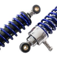 Federbeine blau für Simson S51 S50 S70 Enduro Tuning Stoßdämpfer Federung hinten 36cm 360mm