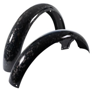 Schutzblech Set Forged Carbon vorn + hinten, lang für Simson S51 S50 S70 S53 S83 Kotflügel, Kunststoff