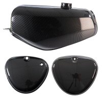 Tank + 2 Seitendeckel carbon optik für Simson S51...