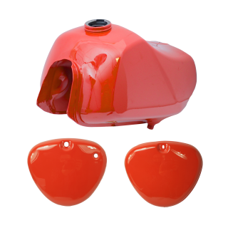 Tank + 2 Seitendeckel für Simson S53, S83, auch S51 S50 S70 Kraftstoffbehälter Rot RAL2002
