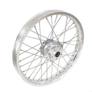 Felge Scheibenbremse für Simson S51 S50 S53 S70 S83 silber eloxiert 1,60x16 Speichen Edelstahl XL verstärkt Alufelge