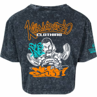 Kultmopeds Cropped Shirt Türkis Damen S für Fahrer von S50 S51 KR51 Schwalbe Star Sperber Habicht SR1 SR2 Geschenk schwarz