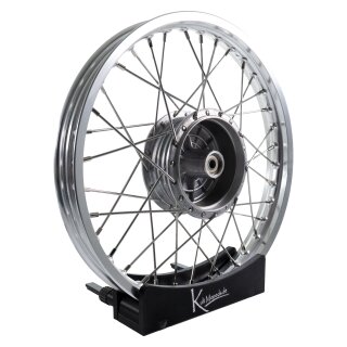 Speichenrad, Felge 1,50x16 + Speichen Edelstahl M4 XL, Nabe silber für Simson S51 S50 S53 Spatz Star Star Sperber Habicht KR51 Schwalbe Duo