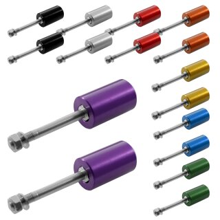CNC Sturzpads eloxiert hinten am Federbein für Simson S51 S50 Crashpad
