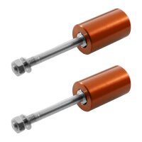 CNC Sturzpads orange hinten am Federbein für Simson S51 S50 Crashpad
