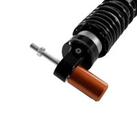 CNC Sturzpads orange hinten am Federbein für Simson S51 S50 Crashpad