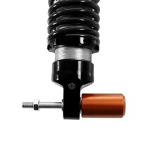 CNC Sturzpads orange hinten am Federbein für Simson S51 S50 Crashpad