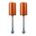 CNC Sturzpads orange hinten am Federbein für Simson S51 S50 Crashpad