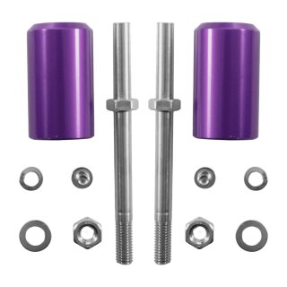 CNC Sturzpads lila hinten am Federbein für Simson S51 S50 Crashpad