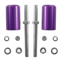 CNC Sturzpads lila hinten am Federbein für Simson...