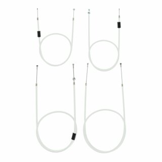 Set 4x Bowdenzüge für BVF-Vergaser weiß für Simson S51 S53 S70 S83 Bowdenzug Gas Kupplung Bremse Choke