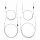 Set 4x Bowdenzüge für BVF-Vergaser silber für Simson S51 S53 S70 S83 Bowdenzug Gas Kupplung Bremse Choke
