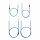 Set 4x Bowdenzüge für BVF-Vergaser blau für Simson S51 S53 S70 S83 Bowdenzug Gas Kupplung Bremse Choke