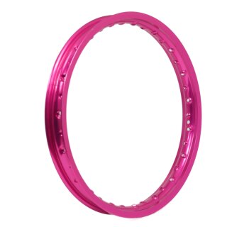 Felge Alu 1,60x16 pink für Simson S51 KR51 Schwalbe S50 S53 Spatz Star Sperber Spatz Habicht Duo Alufelge 1,6x16