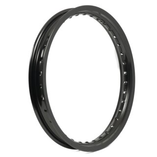 Felge Alu 1,60x16 schwarz matt für Simson S51 KR51 Schwalbe S50 S53 Spatz Star Sperber Spatz Habicht Duo Alufelge 1,6x16