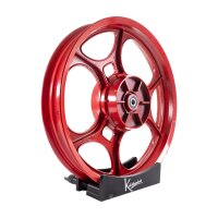 Felge Guss Speichenrad für hinten 1,85x18 Zoll mit Bremsscheibe für MZ ETZ 250 polierte Alufelge vorn Rad mit Nabe schwarz Scheibenbremse Speichen verchromt