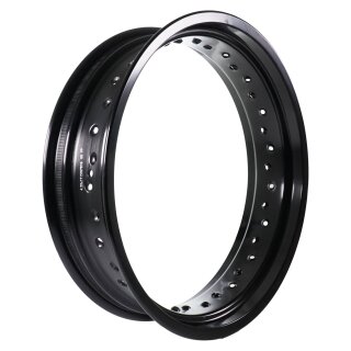 Felge Alu 4,25x17 schwarz, 36-Loch extrem Tuning für Simson S51 S50 S70 S53 Star Schwalbe MZ ETZ 125 150 301 251