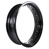 Felge Alu 4,25x17 schwarz, 36-Loch extrem Tuning für Simson S51 S50 S70 S53 Star Schwalbe MZ ETZ 125 150 301 251