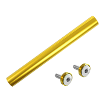 Eloxierte Strebe + Schrauben gold, Aufbockgriff am...