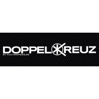 Doppelkreuz Banner Plakat 3x1m schwarz Werkstatt, Treffen...