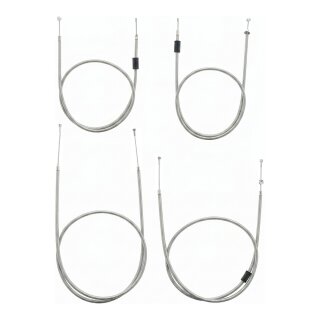Set 4x Bowdenzüge für BVF-Vergaser silber für Simson S51 S53 S70 S83 Enduro Bowdenzug Gas Kupplung Bremse Choke