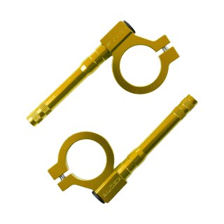 CNC Blinkerhalter gold eloxiert für Simson S51 S50 S70 Blinkerträger Blinkleuchten Halter mit M8 Gewinde für Miniblinker
