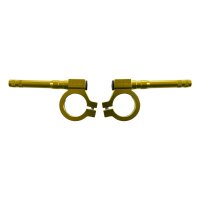 CNC Blinkerhalter gold eloxiert für Simson S51 S50 S70 Blinkerträger Blinkleuchten Halter mit M8 Gewinde für Miniblinker