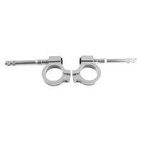CNC Blinkerhalter silber eloxiert für Simson S51 S50 S70 Blinkerträger Blinkleuchten Halter mit M8 Gewinde für Miniblinker
