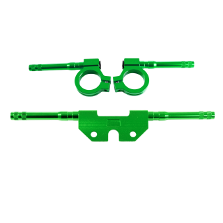 Set Blinkerhalter grün eloxiert Befestigung Strebe Blinkleuchten Halter mit M8 Gewinde für Simson S51 S50 S70