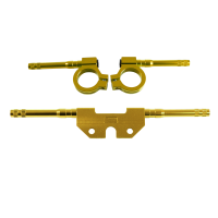 Set Blinkerhalter gold eloxiert Befestigung Strebe Blinkleuchten Halter mit M8 Gewinde für Simson S51 S50 S70
