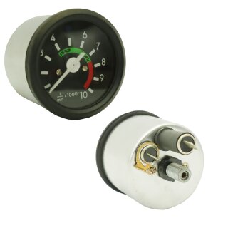 B-WARE Drehzahlmesser für Simson S51 S50 S53 S83 S60 S70 SR50 Schwarz Armatur mit Fernlichtkontrolle 60mm