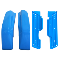 Set aus Beinblechen + Trittbrettern hellblau RAL5012...