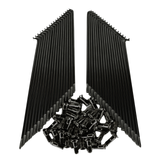 36 Sonderspeichen Scheibenbremse hinten Speichen mit Nippel Edelstahl schwarz XL M4 je 18x 171 + 143mm