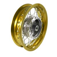 B-WARE Tuning Felge, Speichenrad gold poliert 2,50x12...