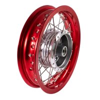 B-WARE Tuning Felge, Speichenrad rot poliert 2,15x12 Zoll...