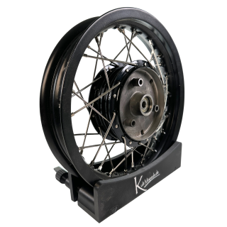 B-WARE Tuning Felge, Speichenrad schwarz 1,85x12 Zoll für Simson SR50 SR80 Roller SD50 Albatros