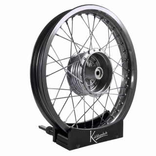 Speichenrad, Felge 1,50x16 titan + Speichen Edelstahl M4 XL, Nabe silber für Simson S51 S50 S53 Spatz Star Star Sperber Habicht KR51 Schwalbe Duo