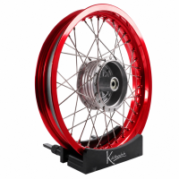 Felge 2,15x16 rot eloxiert Speichen VA XL für Simson...