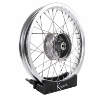 Premium Felge 1,85x16 breit Nabe silber Speichen...
